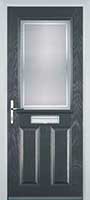 2 Panel 1 Square Enfield Timber Solid Core Door in Anthracite Grey