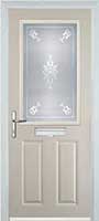 2 Panel 1 Square Staxton Timber Solid Core Door in Cream