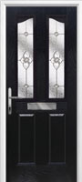 2 Panel 2 Angle Finesse Timber Solid Core Door in Black
