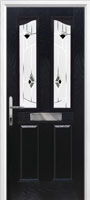 2 Panel 2 Angle Murano Timber Solid Core Door in Black