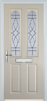2 Panel 2 Arch Elegance Timber Solid Core Door in Cream