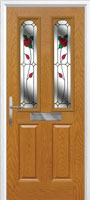 2 Panel 2 Arch English Rose Timber Solid Core Door in Oak