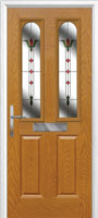 2 Panel 2 Arch Fleur Timber Solid Core Door in Oak