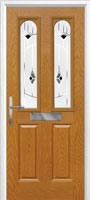 2 Panel 2 Arch Murano Timber Solid Core Door in Oak