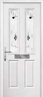 2 Panel 2 Arch Murano Timber Solid Core Door in White