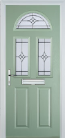 2 Panel 2 Square 1 Arch Elegance Timber Solid Core Door in Chartwell Green