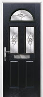 2 Panel 2 Square 1 Arch Finesse Timber Solid Core Door in Black