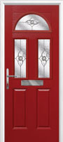 2 Panel 2 Square 1 Arch Finesse Timber Solid Core Door in Red