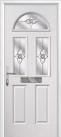 2 Panel 2 Square 1 Arch Finesse Timber Solid Core Door in White