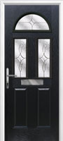 2 Panel 2 Square 1 Arch Flair Timber Solid Core Door in Black