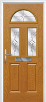 2 Panel 2 Square 1 Arch Flair Timber Solid Core Door in Oak