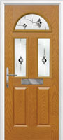 2 Panel 2 Square 1 Arch Murano Timber Solid Core Door in Oak