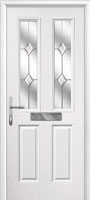 2 Panel 2 Square Classic Timber Solid Core Door in White