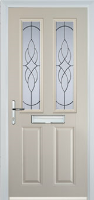 2 Panel 2 Square Elegance Timber Solid Core Door in Cream