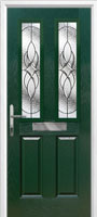 2 Panel 2 Square Elegance Timber Solid Core Door in Green
