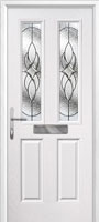 2 Panel 2 Square Elegance Timber Solid Core Door in White