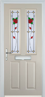 2 Panel 2 Square English Rose Timber Solid Core Door in Cream