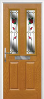2 Panel 2 Square English Rose Timber Solid Core Door in Oak