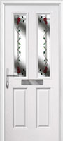 2 Panel 2 Square Mackintosh Rose Timber Solid Core Door in White