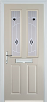 2 Panel 2 Square Murano Timber Solid Core Door in Cream