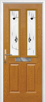 2 Panel 2 Square Murano Timber Solid Core Door in Oak