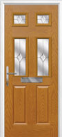 2 Panel 4 Square Classic Timber Solid Core Door in Oak