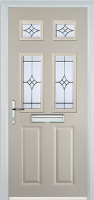 2 Panel 4 Square Elegance Timber Solid Core Door in Cream