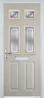 2 Panel 4 Square Enfield Timber Solid Core Door in Cream
