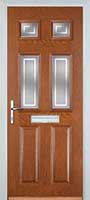 2 Panel 4 Square Enfield Timber Solid Core Door in Oak