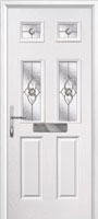 2 Panel 4 Square Finesse Timber Solid Core Door in White
