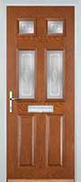 2 Panel 4 Square Staxton Timber Solid Core Door in Oak