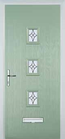 3 Square (centre) Elegance Timber Solid Core Door in Chartwell Green