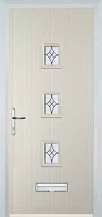3 Square (centre) Elegance Timber Solid Core Door in Cream