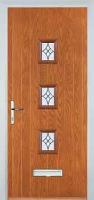 3 Square (centre) Elegance Timber Solid Core Door in Oak