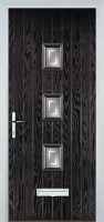 3 Square (centre) Enfield Timber Solid Core Door in Black Brown