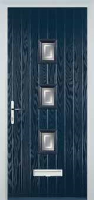 3 Square (centre) Enfield Timber Solid Core Door in Dark Blue