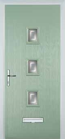 3 Square (centre) Enfield Timber Solid Core Door in Chartwell Green