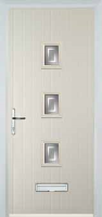 3 Square (centre) Enfield Timber Solid Core Door in Cream