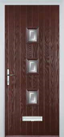 3 Square (centre) Enfield Timber Solid Core Door in Darkwood