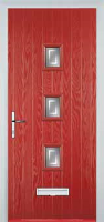 3 Square (centre) Enfield Timber Solid Core Door in Red