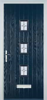3 Square (centre) Finesse Timber Solid Core Door in Dark Blue