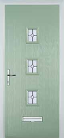 3 Square (centre) Finesse Timber Solid Core Door in Chartwell Green