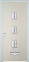 3 Square (centre) Finesse Timber Solid Core Door in Cream