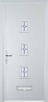 3 Square (centre) Finesse Timber Solid Core Door in White