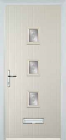 3 Square (centre) Staxton Timber Solid Core Door in Cream