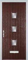 3 Square (centre) Staxton Timber Solid Core Door in Darkwood