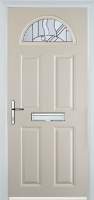 4 Panel 1 Arch Abstract Timber Solid Core Door in Cream