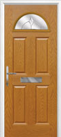 4 Panel 1 Arch Classic Timber Solid Core Door in Oak