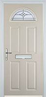 4 Panel 1 Arch Elegance Timber Solid Core Door in Cream