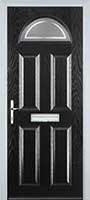 4 Panel 1 Arch Enfield Timber Solid Core Door in Black
